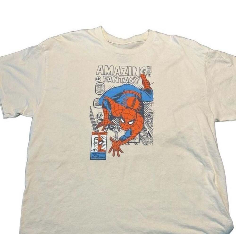 Marvel Spider-Man Amazing Fantasy Comic Cover Graphic T-Shirt XL